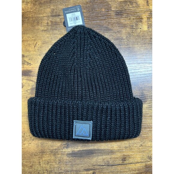 Alpine Design Mens Beanie Chunky Logo‎ Beanie Black NWT - Picture 1 of 4